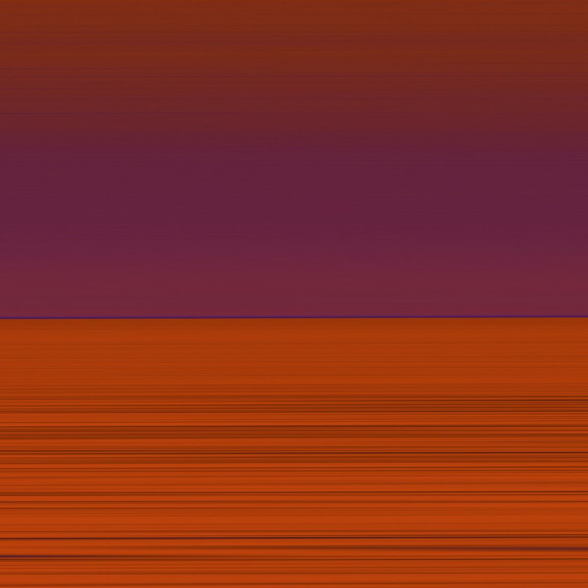 Gradient artwork with a smooth transition from deep purple at the top to vibrant orange at the bottom, featuring horizontal lines.