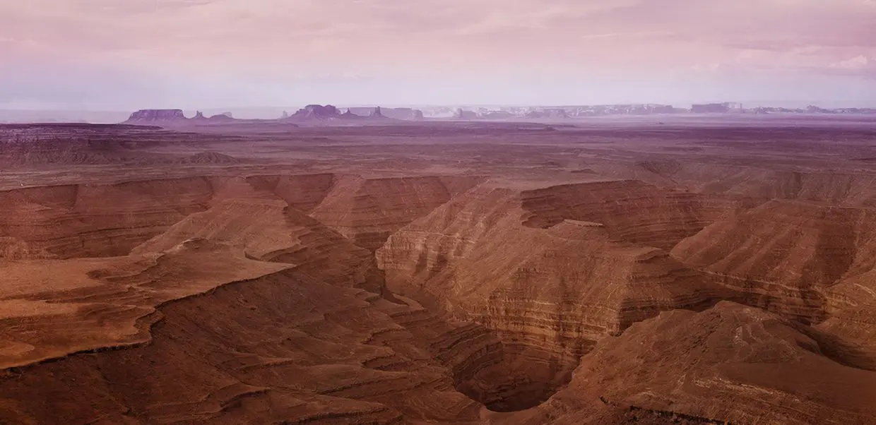 A view of the desert from above.